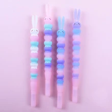 

24Pcs/Bulk Creative Cute Pens Bunny Ice Cream Rabbit Funny Cool Kawaii Blue Ballpoint Anime Stationery School Kawai Stuff Thing