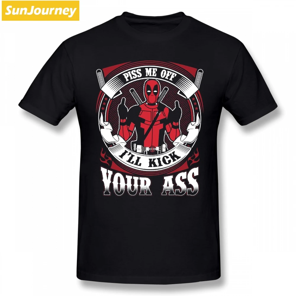 

Summer Deadpool T Shirt Printer Men's Clothes Cotton Crewneck Plus Size Short Sleeve Custom Men Shirts