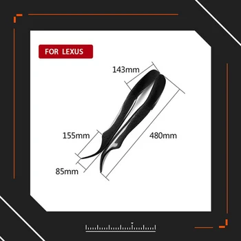 

Auto Headlight Eyebrow Trim Carbon fiber UV-resistant Replacement Accessories