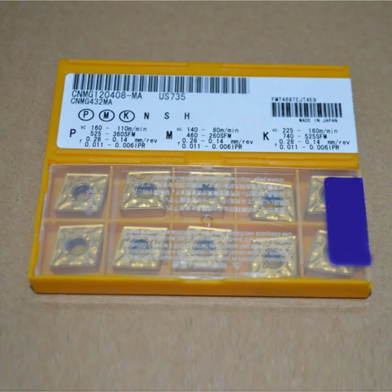 

Copper Carbide Inserts Aluminum Tools Equipment 100Pcs CNMG120408-MA US735