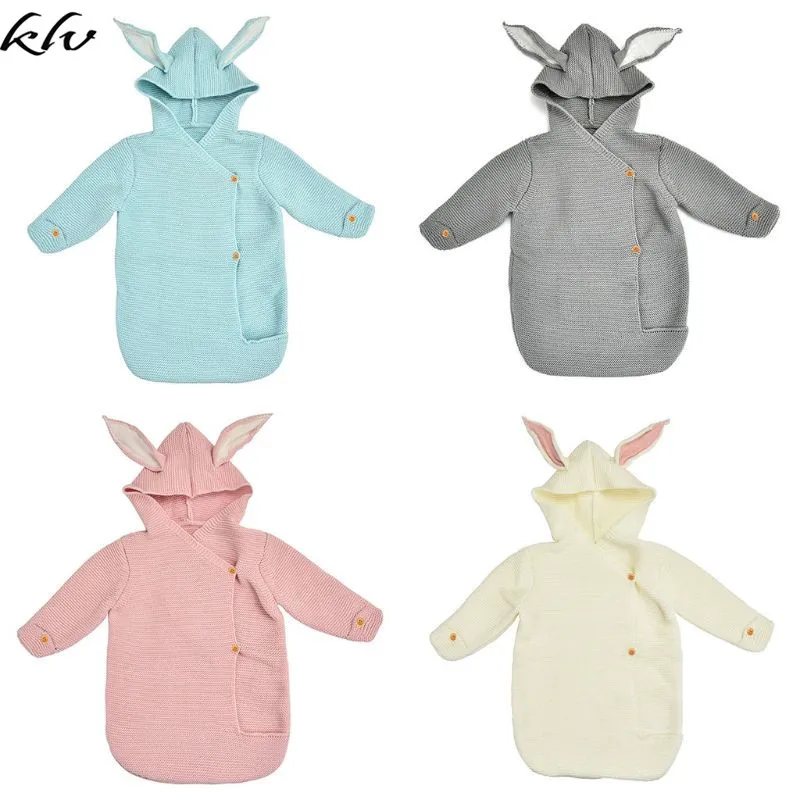 

Newborn Boy Girl Knitted Sleeping Bag Infant Envelope Blanket Stroller Sleepsack