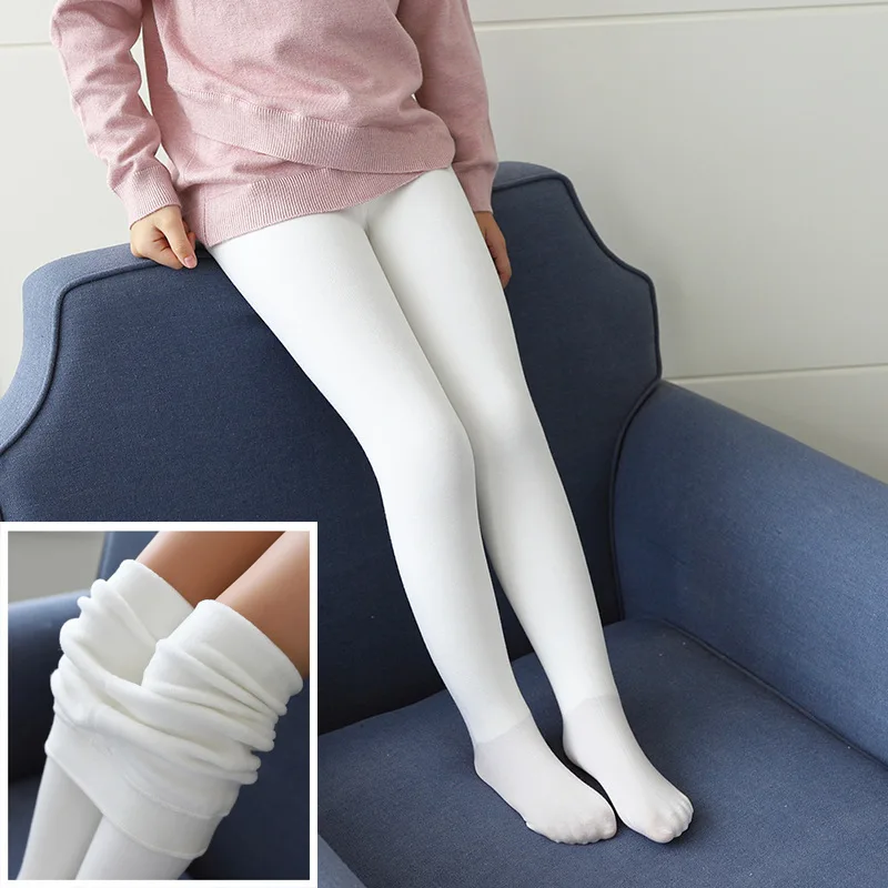 

Solid Color Girls plus Velvet Dance Pantyhose Layered Cotton Thick Ultra-stretch Autumn And Winter New Style Waist Support Panty