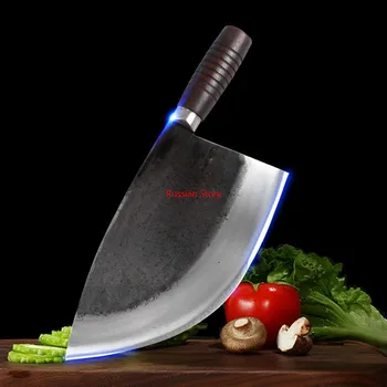 

Thicken Chef Knife Handmade Forged High-carbon Clad Steel Kitchen Knives Cleaver Filleting Slicing Broad Butcher knife