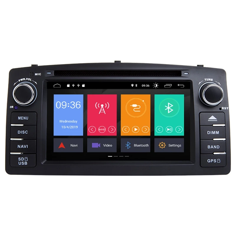 FFYY-Android 9,0 автомобильный dvd-плеер для Toyota Corolla E120 BYD F3 2 Din Автомобильный мультимедийный Стерео gps Авто Радио Навигация