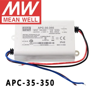 Источник питания для светодисветодиодный Mean Well APC-35-350, 350 мА, постоянный ток 35 Вт, с одним выходом