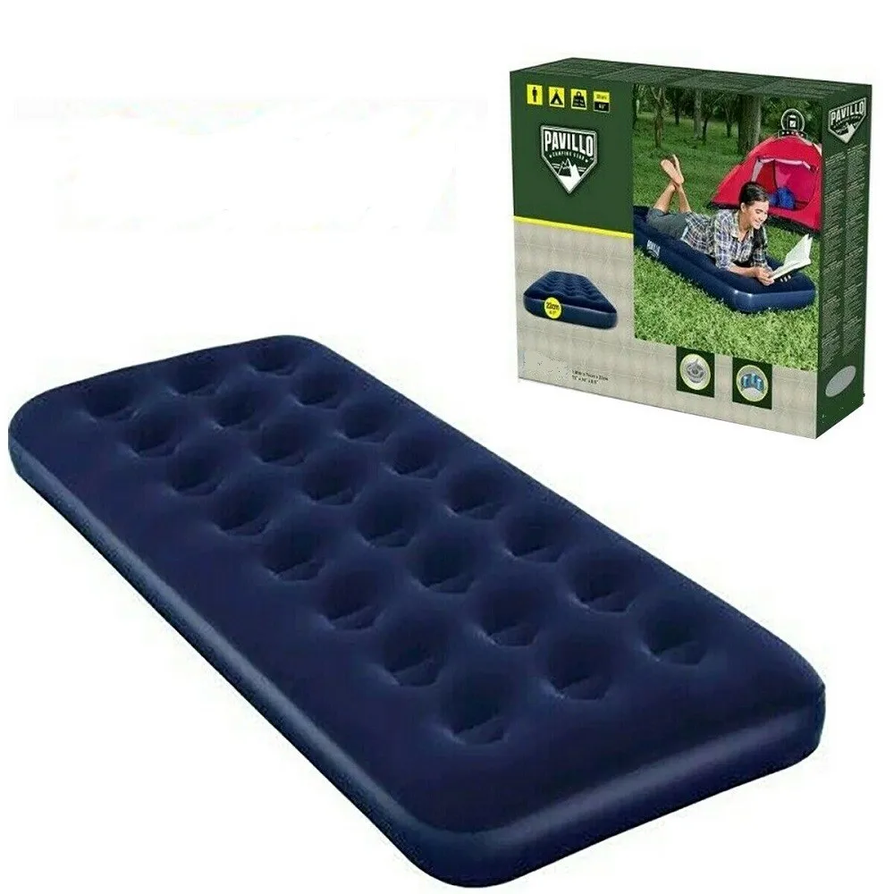 Single inflatable mattress camping beach 185X76X22CMAir Mattresses AliExpress
