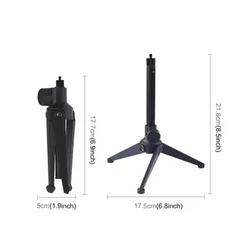 

Extendable 22cm Table Mobile Phone Tripod for Redmi HuaweiMate30 iphone11 Ring Light &Phone Clip Holder