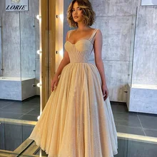 LORIE – robe de soirée en Tulle scintillante, tenue de soirée élégante, sans manches, ligne a, brillante, taille personnalisée 