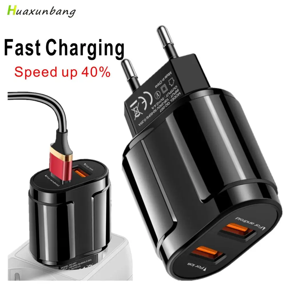 

Phone USB Charger Quick Charger 3.0 For iPhone 6 7 8 X XS Max iPad Phone Fast Wall Charger For Samsung S8 S9 Xiaomi Huawei