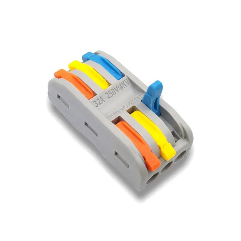 Разъем для провода PCT-212 PCT-213 PCT-215 компактный проводки, проводниковый блок 0,08-2.5mm2 PCT-222 218 SPL-2 3 - Цвет: PCT-2-3