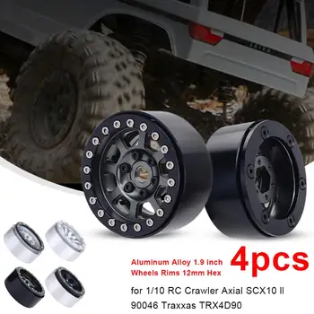 

4pcs Mini Wheel Aluminum Alloy RC Parts RC Whele for 1/10 Scale Crawler TRX-4 Axial SCX10 90046 90047 RC Car