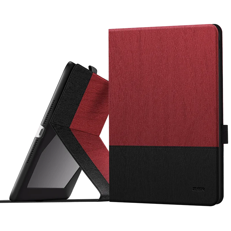 Red ink Для Apple, IPad 9,7 дюймов,&, ESR из искусственной кожи, умный чехол, чехол с карандашом, держатель для IPad 9,7, A1822, A1823, A1893, A1954 - Цвет: Red ink