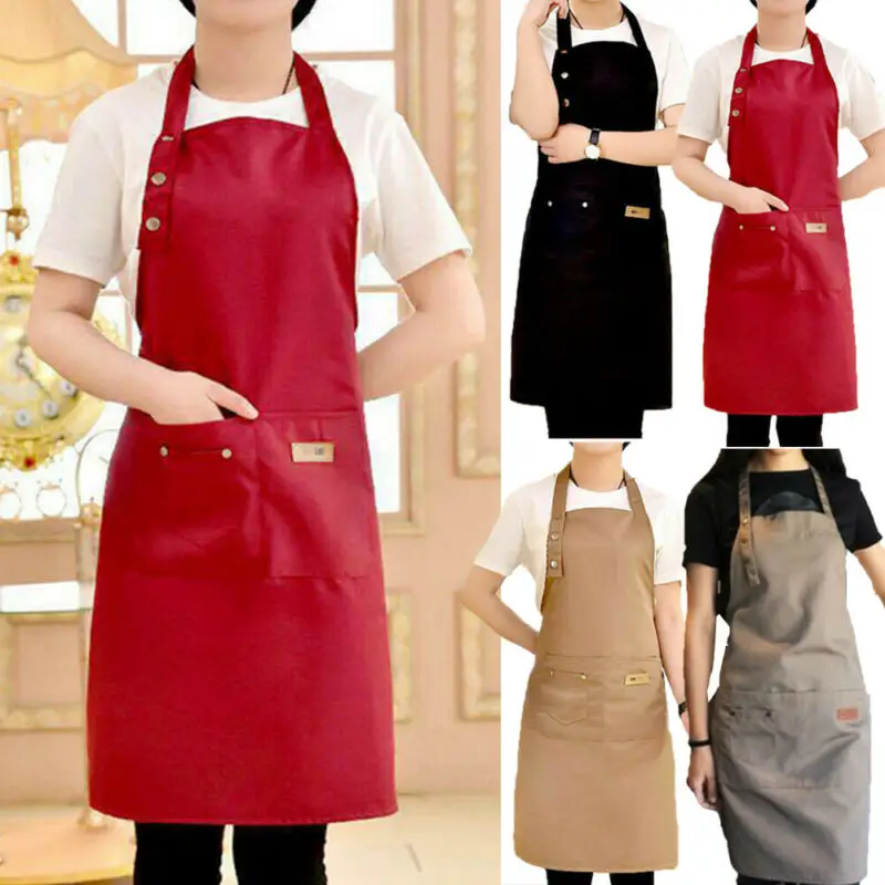 Men Women Crafts Adjustable Woodworking Apron Heavy Duty Water Resistant Workshop Tool Pockets