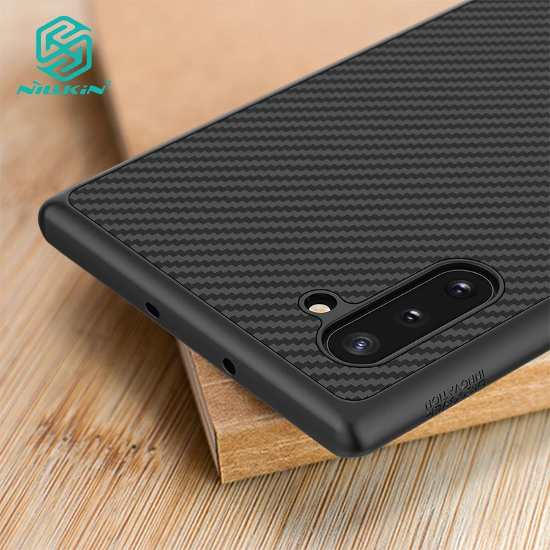 

Nillkin Case for Samsung Galaxy Note 10 and Note 10 5G Synthetic Fiber Cell Phone Shell Luxury Hard Back Cover
