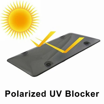 

Plate Cover Frame Shield Tinted Bubbled Flat Car License plate frame Smoked Clear License