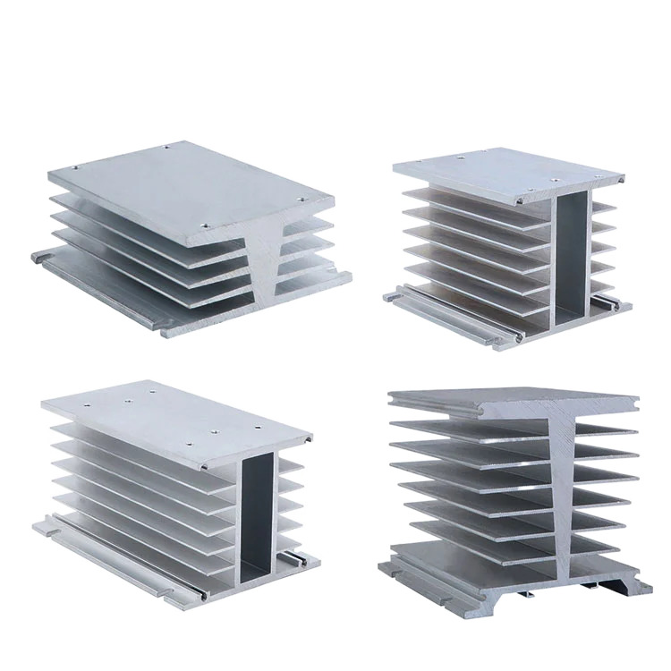 Dissipador de Calor de Alumínio Ssr Radiador de Alta Potência dc para ac ac para ac Fases 60a 80a 100a 150a 200a 300a 400a