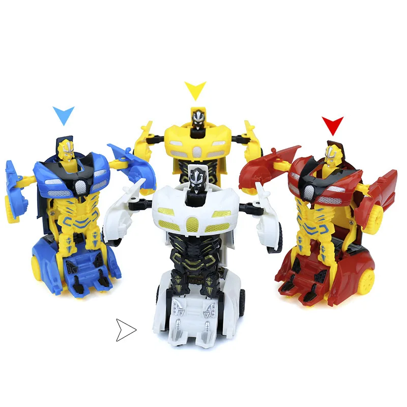 

Hot Sales Mini Cartoon Transformer Toy Car Children'S Educational Jingang Inertia Transformation Autobots Toy