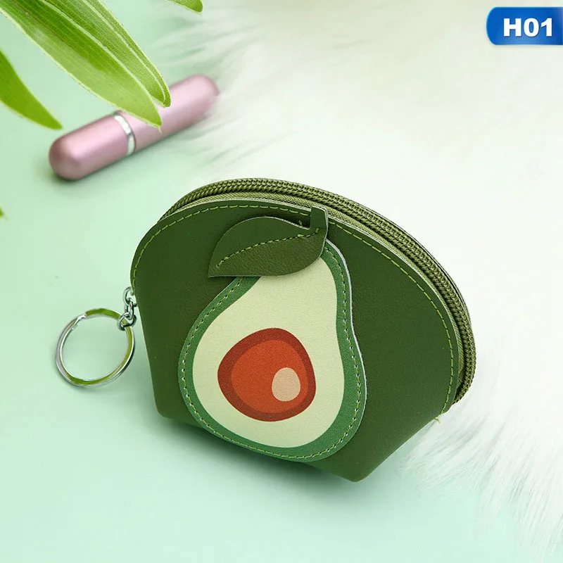 Модный кошелек для монет с фруктовым узором, сумка для денег в виде доллара, летняя Новинка, брендовые кожаные кошельки, маленький свежий Повседневный Кошелек для монет, женский кошелек