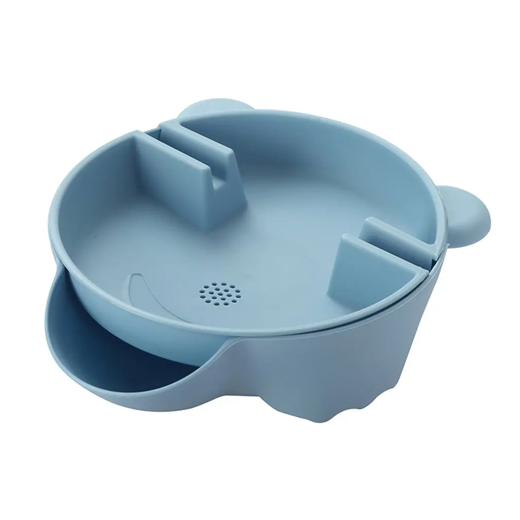 

Fruit Plate Double Layer Container Peel Seeds Storage Box Convenient