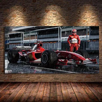 

Ferraris F2004 Car F1 Racing Sport Car Wall Art Poster and Prints Oil Canvas Painting For Home Living Room Decor Unframed