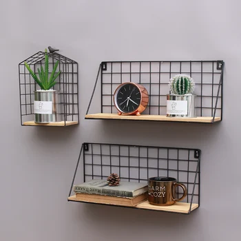 

Ins style iron wall grid wall decoration shelf storage Home Furnishing entrance window wall decoration