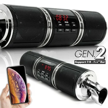 

Best Quality Waterproof Bluetooth Motorcycle Stereo Speaker Digital Display MP3 Audio System USB AUX SD Radio