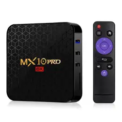 MX10 PRO tv Box Android 9,0 Allwinner H6 4G DDR3 32G EMMC ROM телеприставка 6K 3D H.265 медиаплеер ТВ приемник Play Store