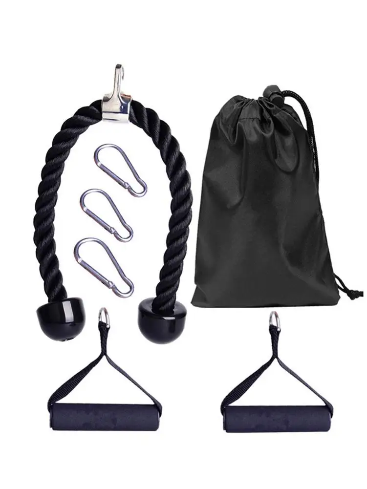7-in-1 Arm Strength Rope Set Cable machine accessories Long tricep pull down rope Reliable Resistance Band Kit for Fitness | Спорт и