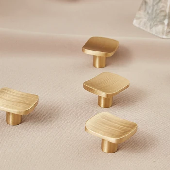

Metal Handles for Furniture Modern Minimalist Satin Brass Door Handle Wardrobe Door Hand Pull T-shaped Cabinet Drawer Knob