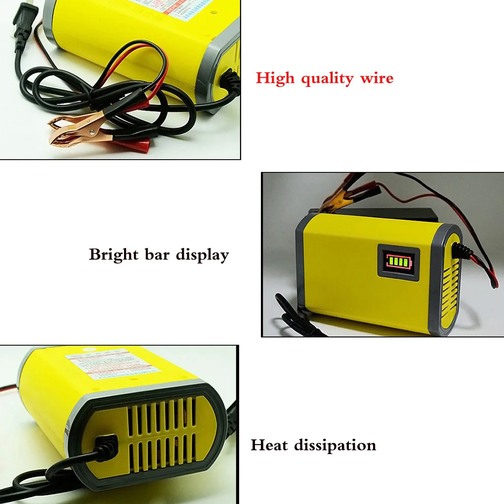 Универсальный 12V 2A мотоцикл Батарея Зарядное устройство светодиодный Дисплей Смарт автомобильные мотоциклетные автомобиль быстрый заряд батареи штепсельная вилка европейского стандарта