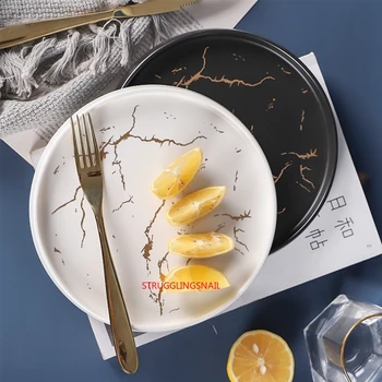 

Best Gold Marble Glazes Ceramic Party Tableware Set Porcelain Breakfast Plates Dishes Noodle Bowl Coffee Mug Cup For Decoration