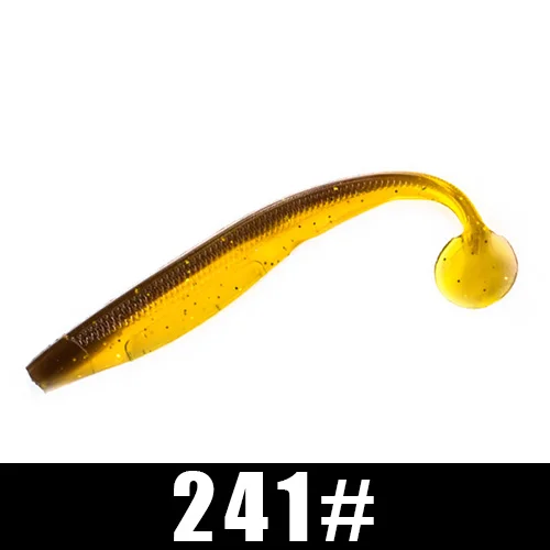 FTK Fishing Lure Soft Lure Shad Silicone Bait Odor Attractant Artificial Bait 90mm 120mm 160mm T-tail Wobblers Swimbait - Цвет: 241