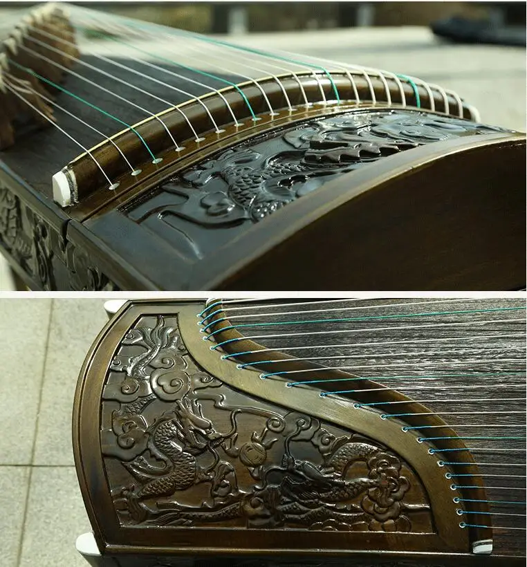 Профессиональный 21 струны китайский zither nanmu твердой древесины guzheng профессиональный 9 Драконов выгравированы ГУ zheng zither