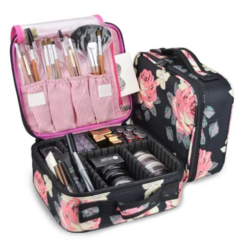 

Female Brand Profession Makeup Case Fashion Beautician Cosmetics Organizer Storage Box Nail Tool Suitcase For Women Make Up Bag