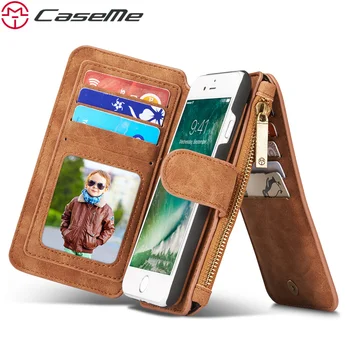 

Retro Leather Case Zipper Phone Case For iPhone 11 Pro Max X XS MAX XR 5 6 6Plus 6s 7 8 Plus Card Wallet Bag Magnetic Back Cover