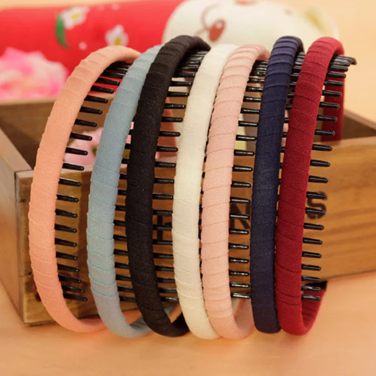 New Style Korean-style Toothed Hair Bands Practical Women's Fabric Anti-slip Fine Headband South Korea Genuine Product Headdress