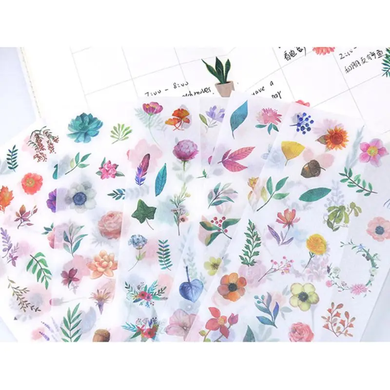 6Pcs Flower Leaves Resin Sticker Epoxy Resin Mold Frame Fillers Material Jewelry 634D