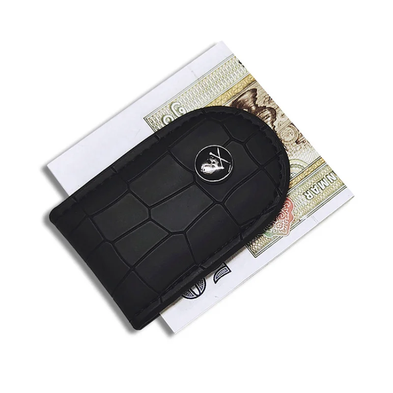 Korean PU Leather Crocodile Pattern Mini Coin Wallet Magnetic Money Clip Golf Short Men Magic Wallet Money Cash Card Holder Purs credit card holder synthetic leather wallet