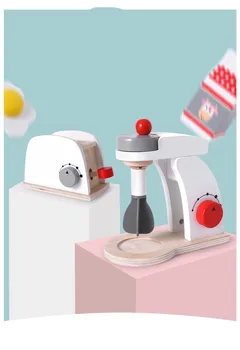 

Children's Family Kitchen Toy Set Wooden Mini Food Girl Simulation Cooking Kids Kitchen Play Set Baby Birthday Gift for Girls