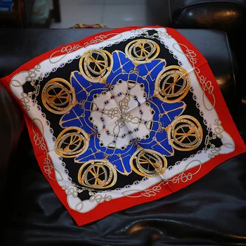 

New silk scarf "revolving gold ring" silk small square scarf scarf scarf 100% mulberry silk professional commuter