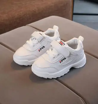

2020 new autumn boys and girls fashion sneakers baby / toddler / kids leathercoach children's school sneakers soft running shoes
