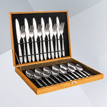 

1Set Pratical Durable Useful Safe Dinnerware Western Tableware Suit Knife Fork Tableware Flatware Set Stainless Steel Dinnerware