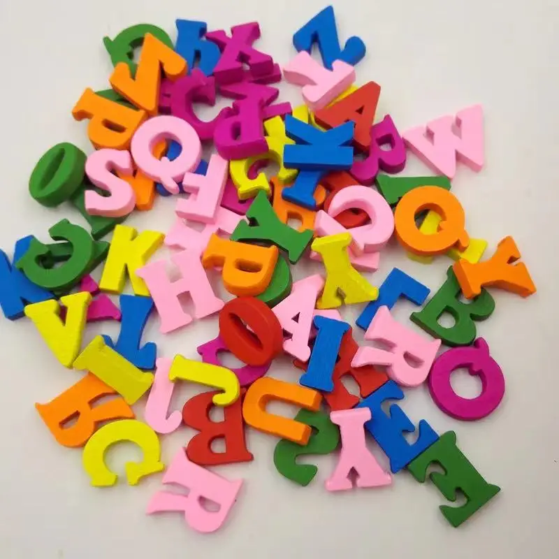 100 letters decorative numbers English wooden baby early education tools scrapbook crafts DIY | Дом и сад