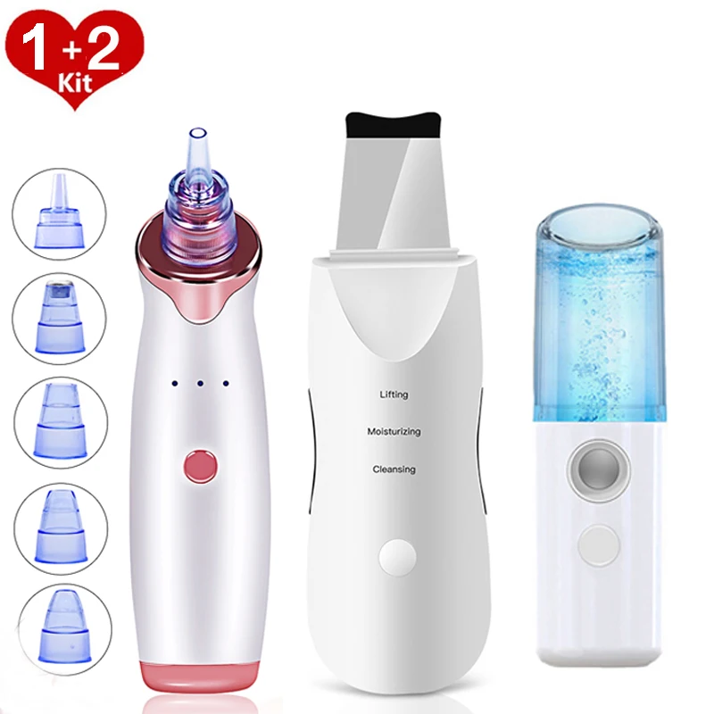 

Ultrasonic Skin Scrubber Blackhead Remover Face Clean Pore Vacuum Face Scrubber Cleanser Skin Scraper Face Lifting Dropshipping