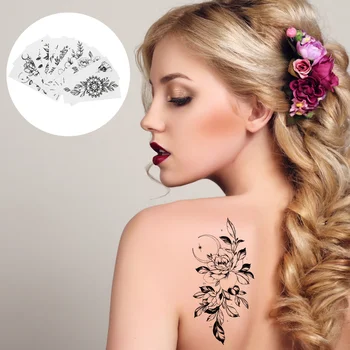 

20 Sheets Full Arm Tattoos Stickers Waterproof Temporary Flower Tattoos