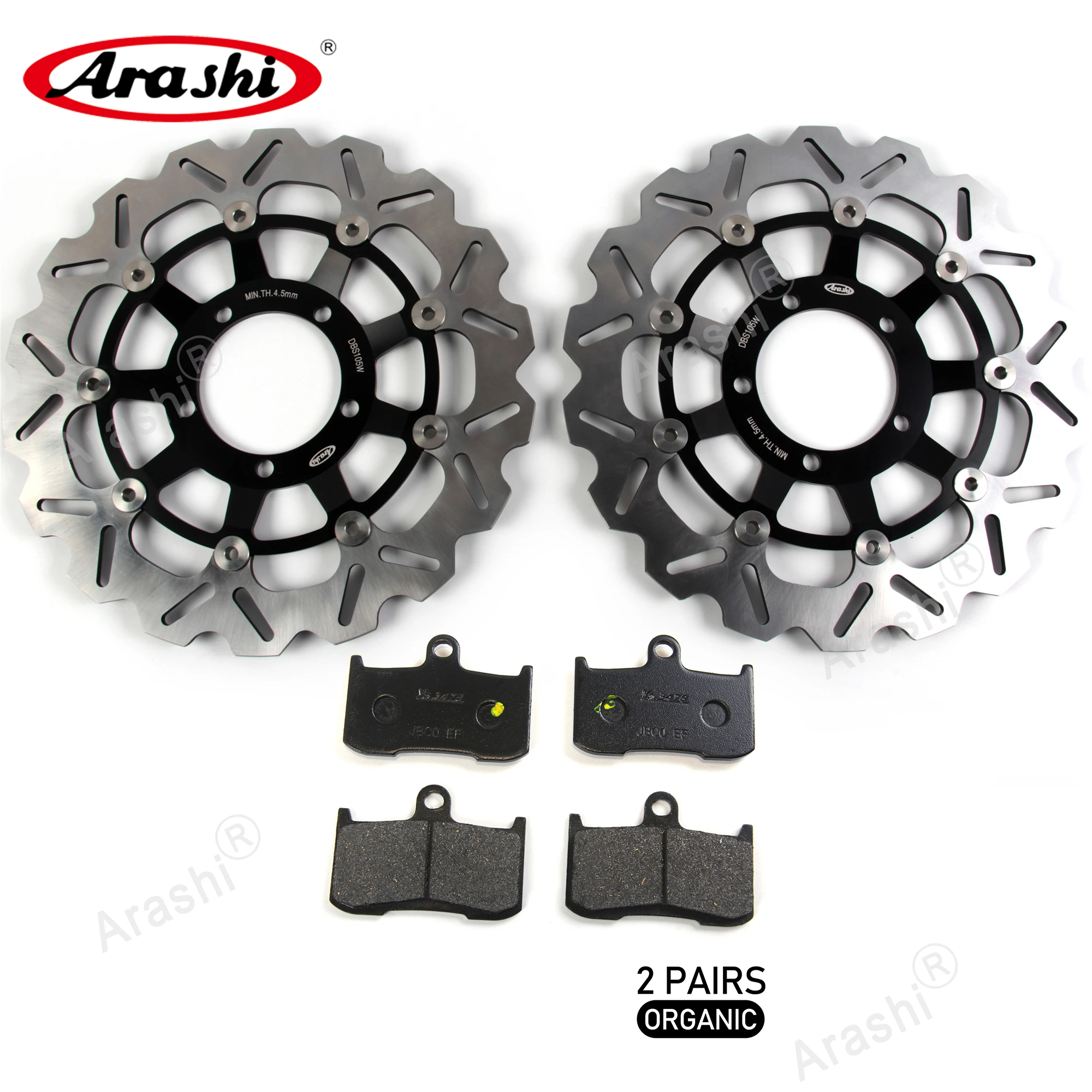 

ARASHI 1Pair For TRIUMPH Daytona 675 CNC Floating Front Brake Discs Disk Rotors Pads 2006 2007 2008 2009 2010 2011 2012