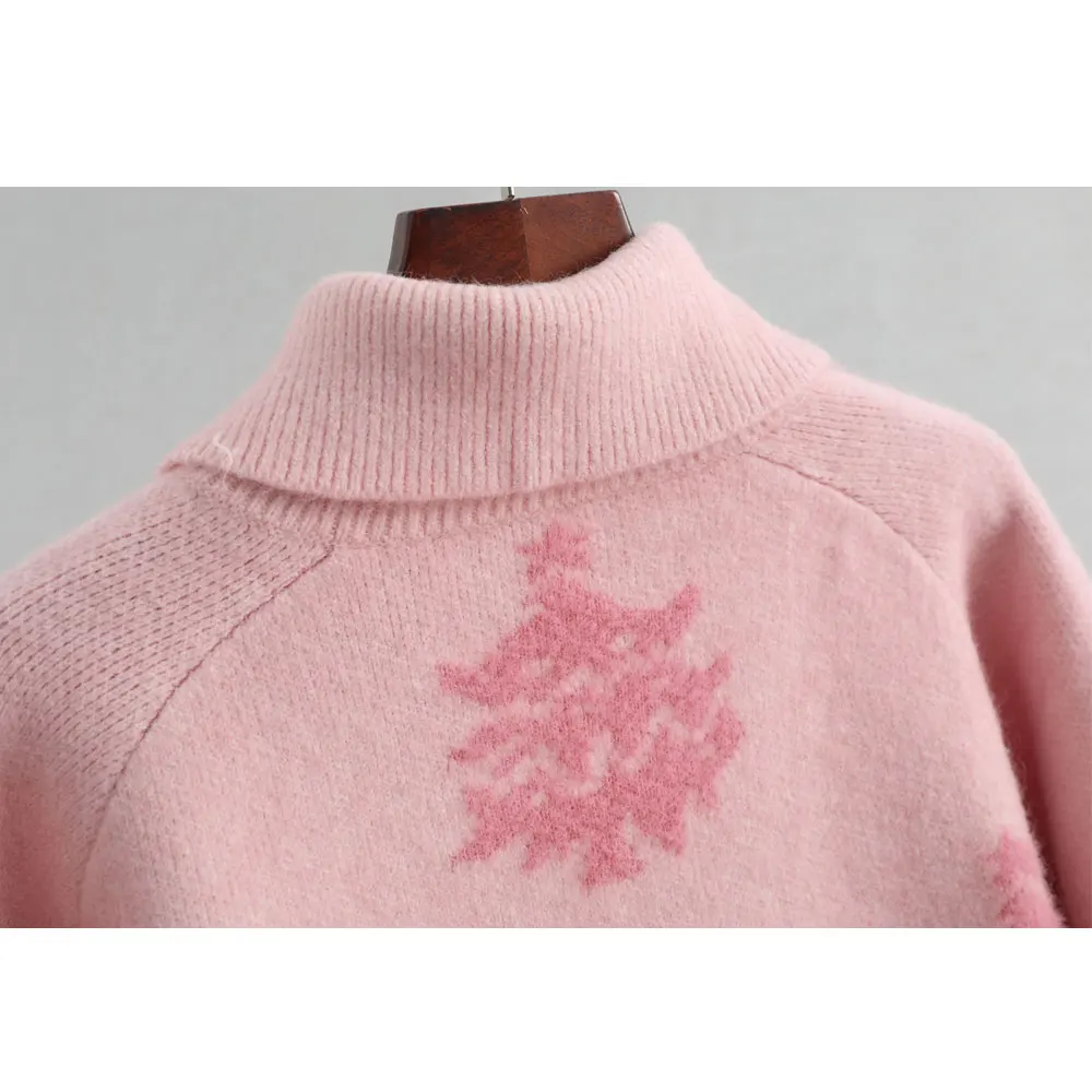 Pull Femme Nouveaute, женский свитер и пуловеры, милый вязаный плотный свитер с длинным рукавом, женские пуловеры, женские топы с рисунком дерева
