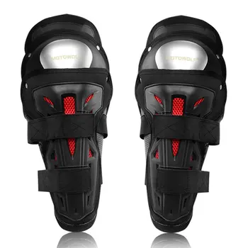 

MOTOWOLF Black Drop Resistant Motorcycle Kneepads Stainless Steel Outdoor Riding Kneepads Breathable Knee Protectors