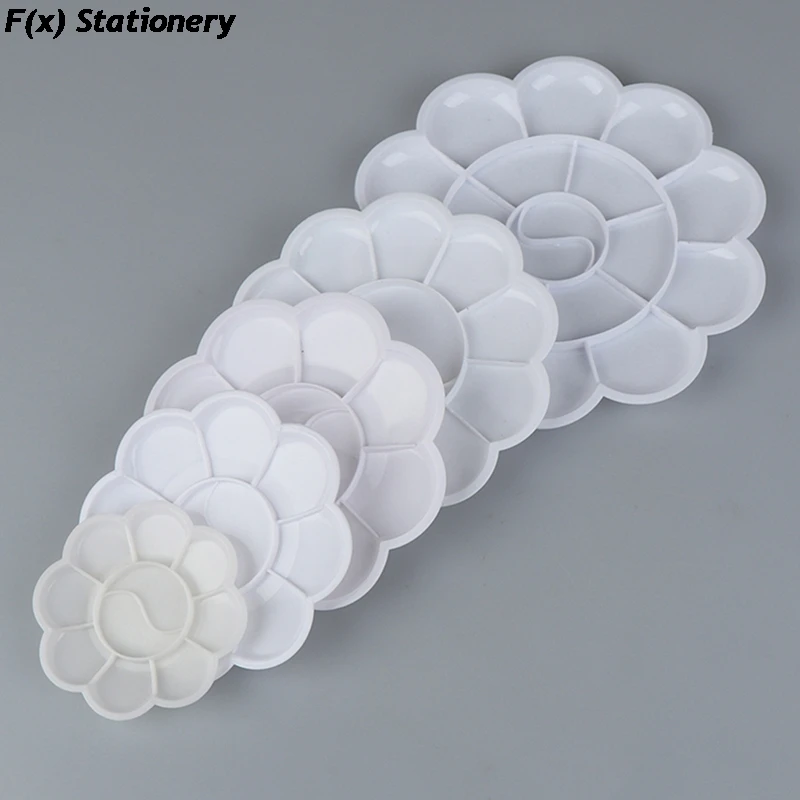 4 Size Palette Art Alternatives Paint Plastic Palette Supply White Watercolor Pigment Tray Painting Supplies