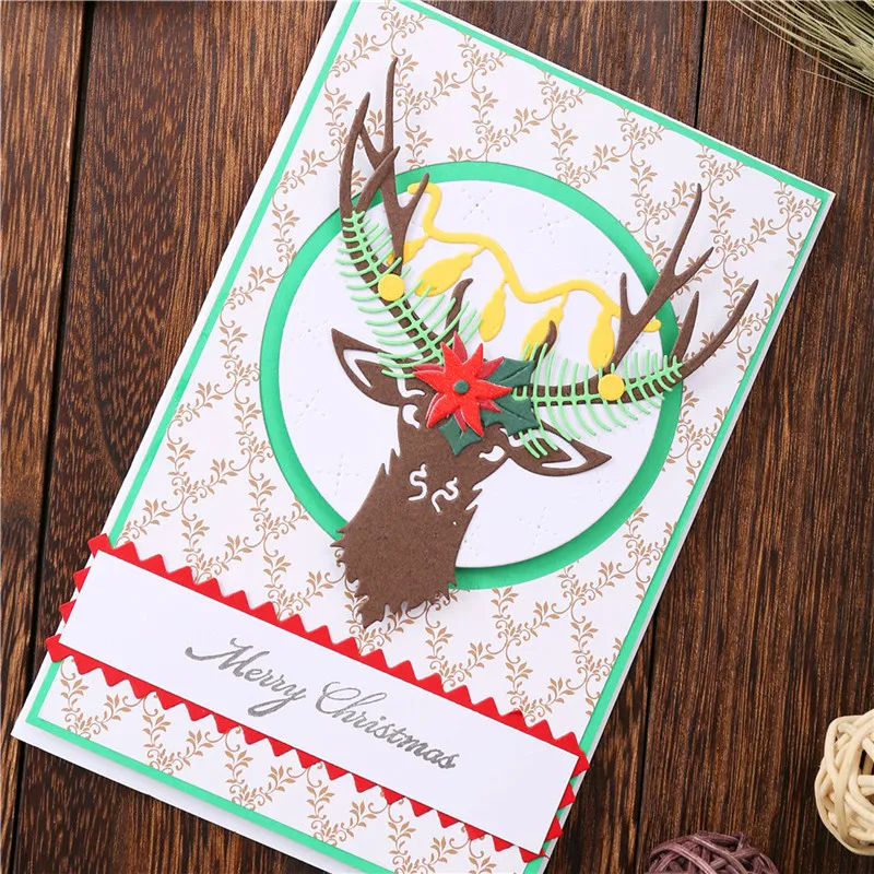 GJCrafts Decoration Deer металлические режущие штампы для рукоделия, штампы для скрапбукинга, тиснения, трафареты, режущие штампы для животных